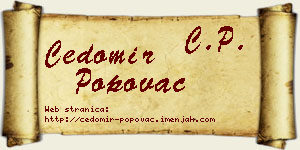 Čedomir Popovac vizit kartica